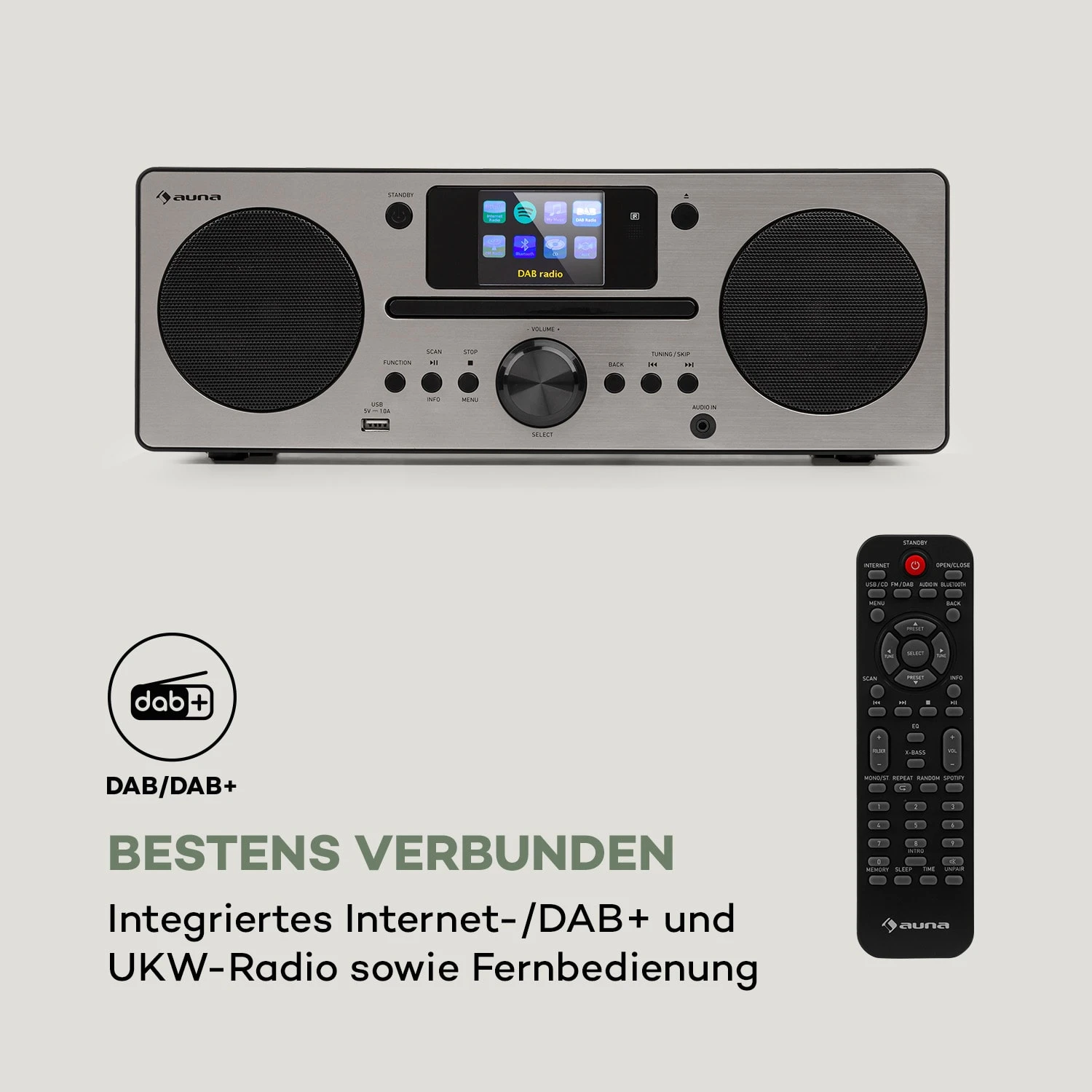Harvard Kompaktanlage Internet-/DAB+/UKW-Radio CD-Player Bluetooth 2 Harvard Kompaktanlage Internet-/DAB+/UKW-Radio CD-Player Bluetooth – Bild 2