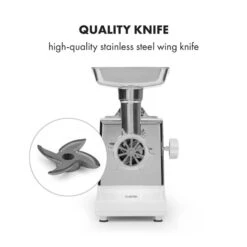 Kraftprotz Elektrischer Fleischwolf 700 W Kupfermotor Edelstahl -Einrichtungsgeschäft 10034215 yy 0004 logo Klarstein Kraftprotz elektrischer Fleischwolf weiss