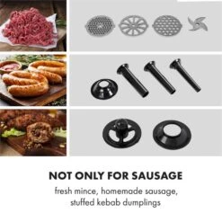 Mett Max Elektrischer Fleischwolf 600W Kupfermotor Aluminium 11 Mett Max Elektrischer Fleischwolf 600W Kupfermotor Aluminium -Einrichtungsgeschäft 10034244 yy 0004 logo Klarstein Mett Max elektrischer Fleischwolf grau