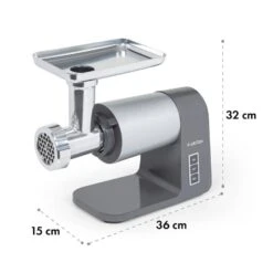 Mett Max Elektrischer Fleischwolf 600W Kupfermotor Aluminium 15 Mett Max Elektrischer Fleischwolf 600W Kupfermotor Aluminium -Einrichtungsgeschäft 10034244 yy 0008 logo Klarstein Mett Max elektrischer Fleischwolf grau