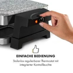 Sirloin Raclette 1500W Aluminium / Stein 8 Personen Kontroll-LED -Einrichtungsgeschäft 10034275 de 0007 logo