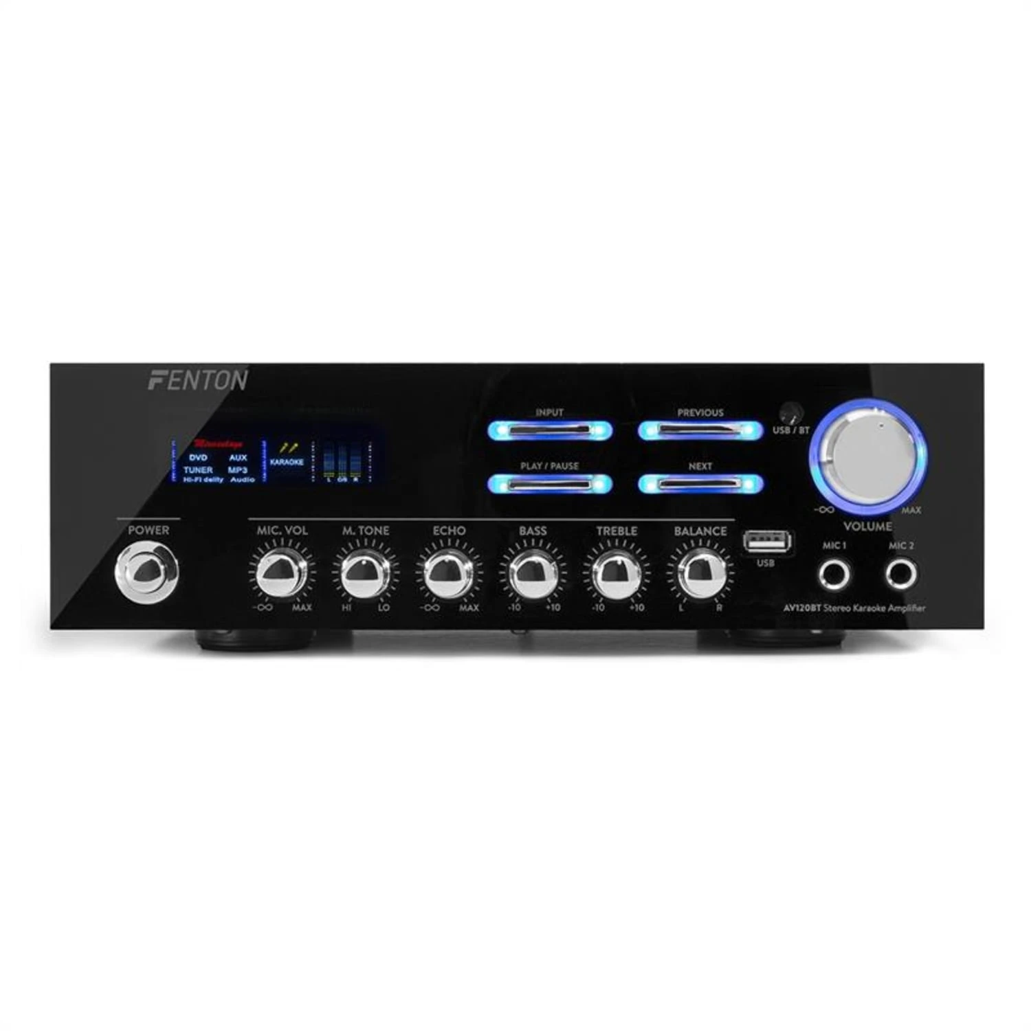 AV120BT Stereo-HiFi-Verstärker 120W RMS (2x60W An 8 Ohm) BT USB AUX 2 AV120BT Stereo-HiFi-Verstärker 120W RMS (2x60W An 8 Ohm) BT USB AUX – Bild 2