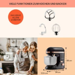 Bella Elegance Küchenmaschine 2000 W 2,7 PS 5,2 Ltr Edelstahl BPA-frei -Einrichtungsgeschäft 10034363 de 0005 usp