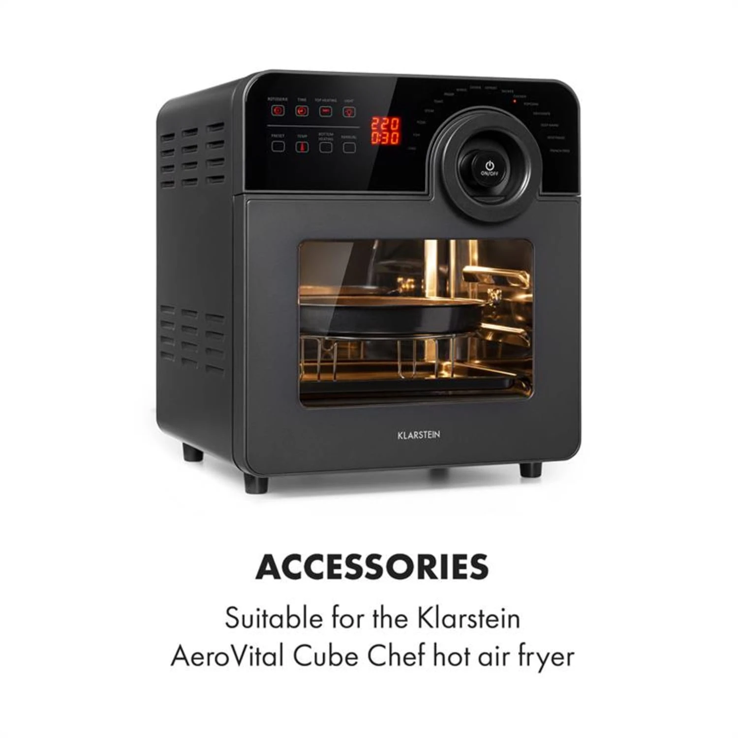 AeroVital Cube Chef Pizzateller Hoher Grilleinsatz Zubehör Edelstahl 2 AeroVital Cube Chef Pizzateller Hoher Grilleinsatz Zubehör Edelstahl – Bild 2