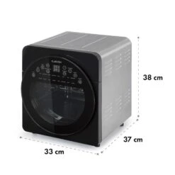 AeroVital Easy Touch Heißluftfritteuse 1700W 14l Timer 16 Programme Metallic / Schwarz -Einrichtungsgeschäft 10034451 yy 0008 logo Klarstein AeroVital easy touch Heissluftfritteuse