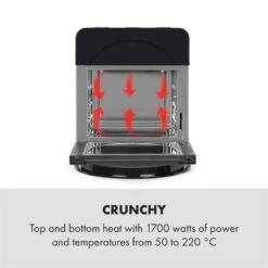 AeroVital Easy Touch Heißluftfritteuse 1700W 14l Timer 16 Programme Schwarz -Einrichtungsgeschäft 10034452 yy 0003 logo Klarstein AeroVital easy touch Fritteuse schwarz