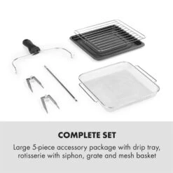 AeroVital Easy Touch Heißluftfritteuse 1700W 14l Timer 16 Programme Schwarz -Einrichtungsgeschäft 10034452 yy 0007 logo Klarstein AeroVital easy touch Fritteuse schwarz