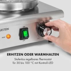 Wurstfabrik Pro 550 Hot Dog Maker 550W 2 Spieße 5L 30-100°C Edelstahl -Einrichtungsgeschäft 10034453 de 0003 logo