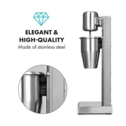 Kraftpaket Milchshake-Mixer Proteinshake 80W Edelstahl Silber -Einrichtungsgeschäft 10034456 yy 0007 logo Klarstein Kraftpaket Pro Milchshake Mixer 80W