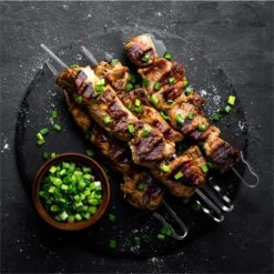 AeroVital Fry Kebab-Set | Zubehör | Edelstahl | 8 Spieße | Silber -Einrichtungsgeschäft 10034577 yy 0003 ambient Klarstein AeroVital Fry Kebab Set