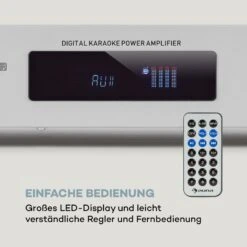 AMP-9200 BT Digital-Stereo-Verstärker 2x60W RMS BT 2xMikro Silber -Einrichtungsgeschäft 10034593 de 0005 logo
