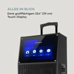 KTV Karaoke-System 15,4" Touch 2UHF-Mic WiFi BT USB SD HDMI Trolley -Einrichtungsgeschäft 10034612 de 0004 logo