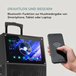 KTV Karaoke-System 15,4" Touch 2UHF-Mic WiFi BT USB SD HDMI Trolley -Einrichtungsgeschäft 10034612 de 0005 logo