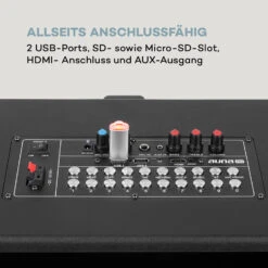 KTV Karaoke-System 15,4" Touch 2UHF-Mic WiFi BT USB SD HDMI Trolley -Einrichtungsgeschäft 10034612 de 0007 logo