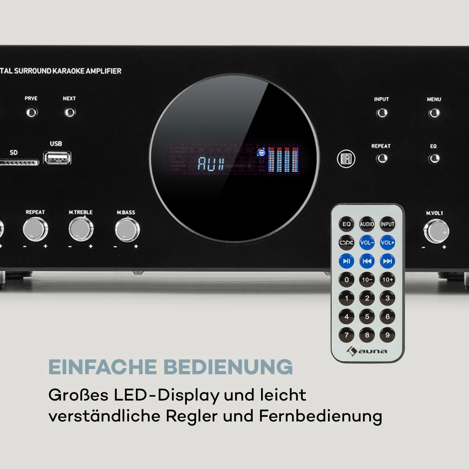AMP-218 BT Digital-Surround-Verstärker 5.1 2x120W 3x50W RMS BT 2xMikro 5 AMP-218 BT Digital-Surround-Verstärker 5.1 2x120W 3x50W RMS BT 2xMikro – Bild 5