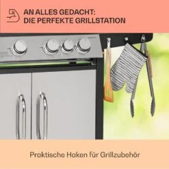 Tomahawk Gasgrill 4x3,6 KW + 2,7 KW Brenner 66x43,5 Cm Grill Edelstahl -Einrichtungsgeschäft 10034710 de 0007 usp
