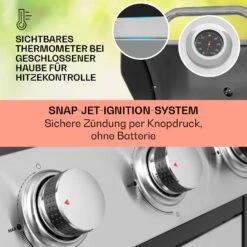 Tomahawk Gasgrill 3 X 3,6 KW Brenner 60 X 43,5 Cm Grill Edelstahl -Einrichtungsgeschäft 10034711 de 0004 usp