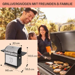 Tomahawk Gasgrill 5x3,6 KW + 2,7 KW Brenner 80x43,5 Cm Grill Edelstahl -Einrichtungsgeschäft 10034712 de 0006 usp