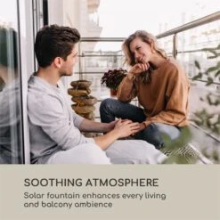 Savona Solarbrunnen 2,8 W Polyresin 5h Akku LEDs Steinoptik -Einrichtungsgeschäft 10034720 yy 0006 logo Blumfeldt Savona Solarbrunnen Steinoptik