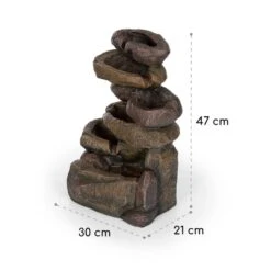 Savona Solarbrunnen 2,8 W Polyresin 5h Akku LEDs Steinoptik -Einrichtungsgeschäft 10034720 yy 0008 logo Blumfeldt Savona Solarbrunnen Steinoptik