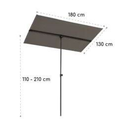 Flex-Shade L Sonnenschirm 130 X 180 Cm Polyester UV 50 Dunkelgrau -Einrichtungsgeschäft 10034726 yy 0009 logo Blumfeldt Flex Shade L Sonnenschirm 130x180 grau
