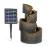 Mantua Kaskadenbrunnen Gartenbrunnen 4 Stufen Akku 2,8W Solar LED