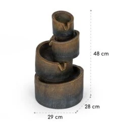 Mantua Kaskadenbrunnen Gartenbrunnen 4 Stufen Akku 2,8W Solar LED -Einrichtungsgeschäft 10034730 yy 0008 logo Blumfeldt Mantua Kaskadenbrunnen