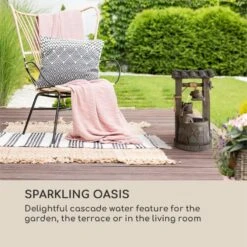 Speyer Kaskadenbrunnen Gartenbrunnen 4 Stufen Akku 2,8W Solar LED -Einrichtungsgeschäft 10034731 yy 0003 logo Blumfeldt Speyer Kaskadenbrunnen