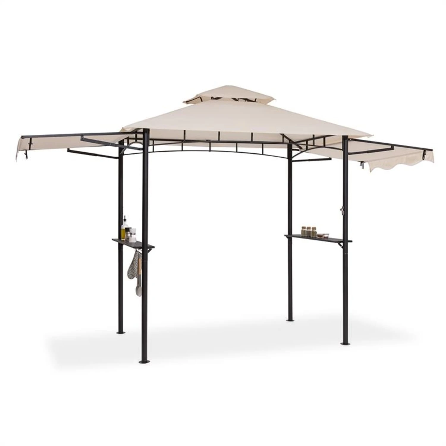 Steakhouse Wings Pavillon 244x260x152cm 160 G/m² PE Flammhemmend Stahl 1 Steakhouse Wings Pavillon 244x260x152cm 160 G/m² PE Flammhemmend Stahl