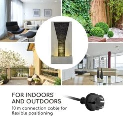 Riverrun Gartenbrunnen Zimmerbrunnen Indoor Outdoor 12W Pumpe LED-Ring -Einrichtungsgeschäft 10034777 yy 0004 logo Blumfeldt Riverrun Gartenbrunnen Zimmerbrunnen