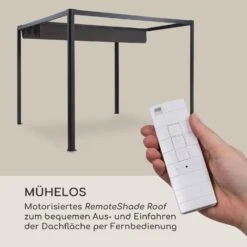 Pantheon RemoteShade Pavillon Motor-Dach 3x3m 280g/m² PE Aluminium -Einrichtungsgeschäft 10034781 de 0003 logo
