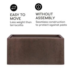 Solid Grow Rust Pflanzgefäß 80 X 38 X 38 Cm Fibreclay Rostfarben 15 Solid Grow Rust Pflanzgefäß 80 X 38 X 38 Cm Fibreclay Rostfarben -Einrichtungsgeschäft 10034788 yy 0007 logo Blumfeldt Solid Grow Rust Pflanzgefaess 80x38x38cm