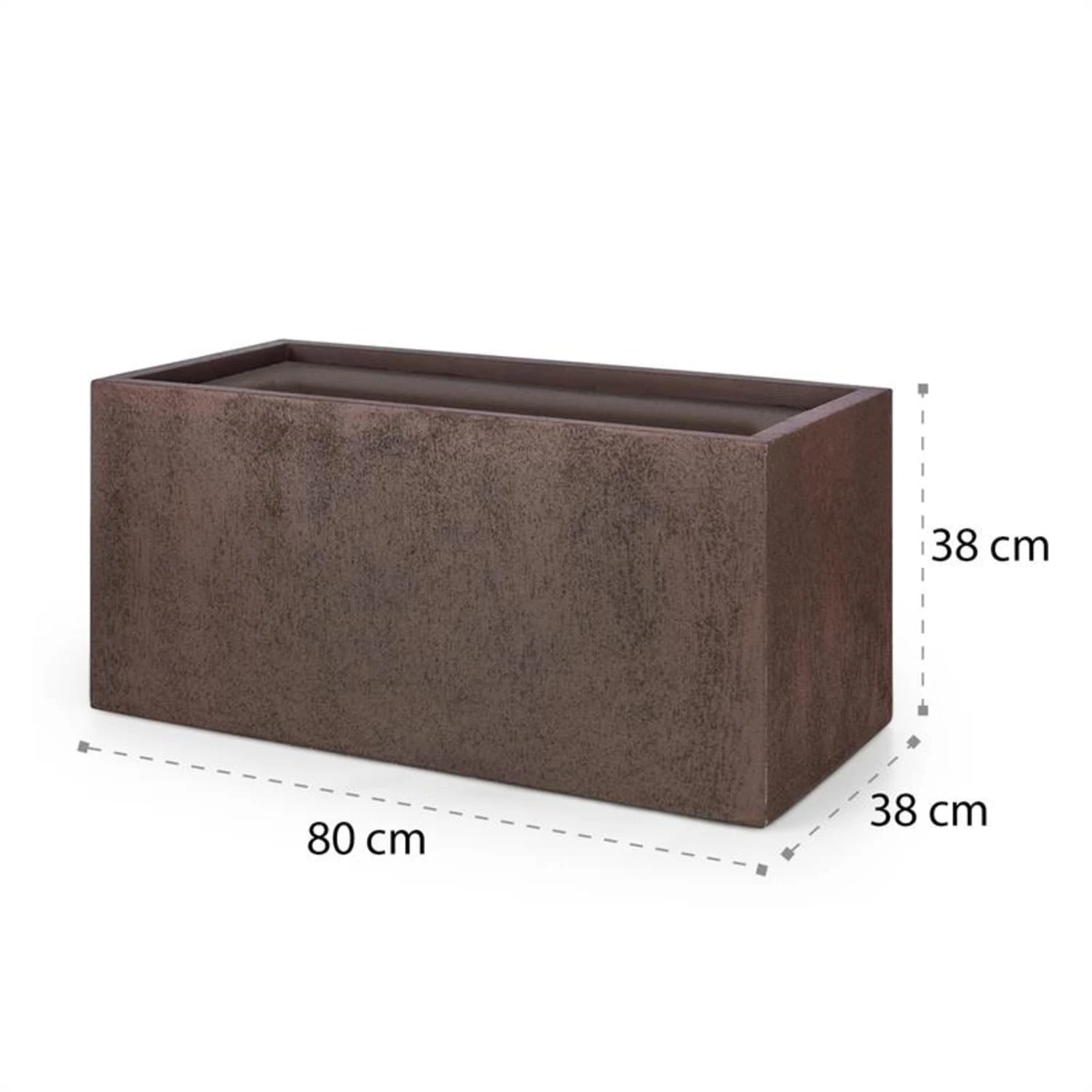 Solid Grow Rust Pflanzgefäß 80 X 38 X 38 Cm Fibreclay Rostfarben 9 Solid Grow Rust Pflanzgefäß 80 X 38 X 38 Cm Fibreclay Rostfarben – Bild 9
