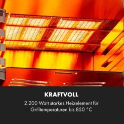 Hannibal Hochtemperaturgrill Indoor 2.200W 850°C Edelstahl Schwarz -Einrichtungsgeschäft 10034804 de 0004 logo