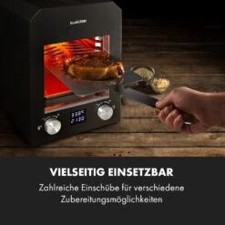 Hannibal Hochtemperaturgrill Indoor 2.200W 850°C Edelstahl Schwarz -Einrichtungsgeschäft 10034804 de 0006 logo