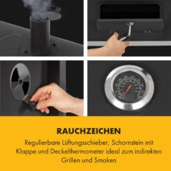 Meat Machine Holzkohlegrill BBQ 45x32,5cm Thermometer Bodenrollen -Einrichtungsgeschäft 10034819 de 0006 logo