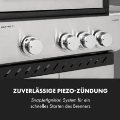 Valkyrie Gasgrill 3x3,2 + 2,9 KW Sichtfenster 54x42 Cm Grill Edelstahl 18 Valkyrie Gasgrill 3x3,2 + 2,9 KW Sichtfenster 54x42 Cm Grill Edelstahl -Einrichtungsgeschäft 10034845 de 0009 logo