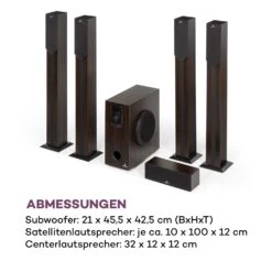 Areal Elegance 5.1-Surround-System 190W RMS BT USB AUX Fernbedienung 17 Areal Elegance 5.1-Surround-System 190W RMS BT USB AUX Fernbedienung -Einrichtungsgeschäft 10034854 de 0009 logo