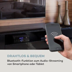 AMP-5 BT HiFi-Verstärker 2 X 50 W RMS BT 2 X Mikro Schwarz -Einrichtungsgeschäft 10034896 de 0003 logo