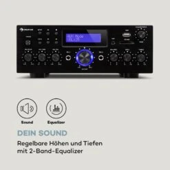 AMP-5 BT HiFi-Verstärker 2 X 50 W RMS BT 2 X Mikro Schwarz -Einrichtungsgeschäft 10034896 de 0004 logo