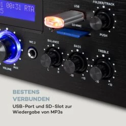 AMP-5 BT HiFi-Verstärker 2 X 50 W RMS BT 2 X Mikro Schwarz -Einrichtungsgeschäft 10034896 de 0006 logo
