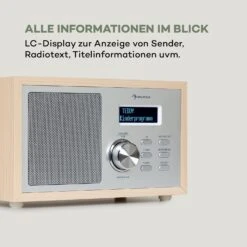 Ambient DAB+/FM Radio BT 5.0 AUX-In  LCD Wecker Eieruhr Holzoptik -Einrichtungsgeschäft 10034900 de 0005 logo