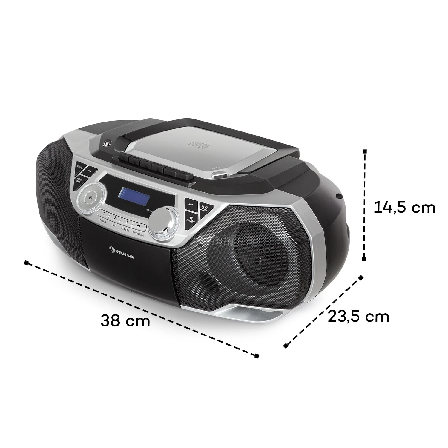 Roadie 2K Boombox CD-Player Kassettenradio DAB/DAB+ UKW Bluetooth – Bild 10