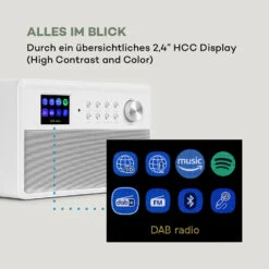 Connect Link Smart Radio IR/DAB+/UKW Spotify BT 2,4" HCC Display Weiß -Einrichtungsgeschäft 10034922 de 0007 logo