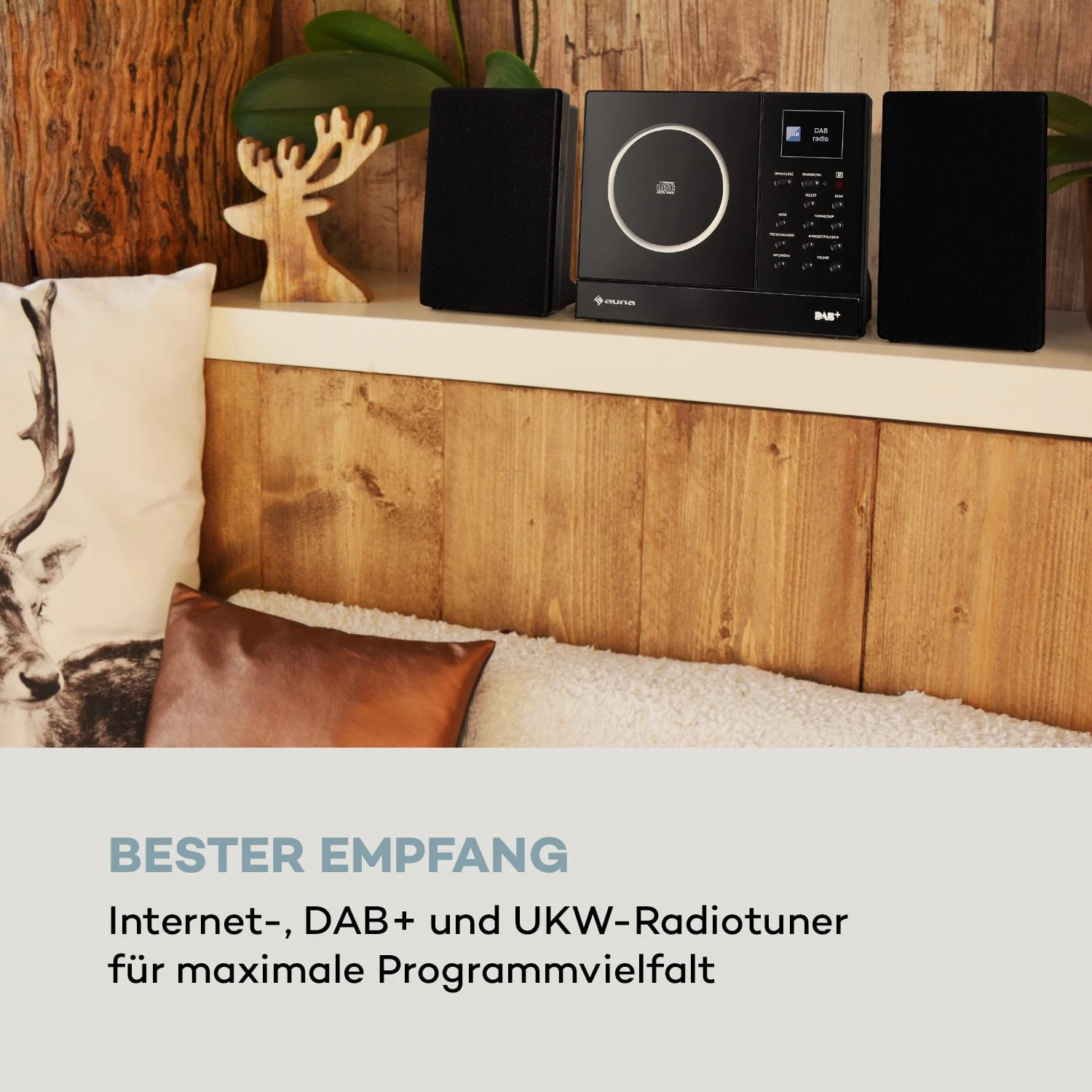 Connect Vertical Internetradio 2x5 W RMS CD IR/UKW/DAB+ Spotify BT 2 Connect Vertical Internetradio 2x5 W RMS CD IR/UKW/DAB+ Spotify BT – Bild 2