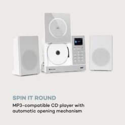 Connect Vertical Internetradio 2x5 Watt RMS CD IR/UKW/DAB+ Spotify BT -Einrichtungsgeschäft 10034997 uk 0004 logo auna Connect Vertical Internetradio weiss reedit