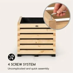 Modu Grow 50 Hochbeet 50 X 45 X 50 Cm Kiefernholz Kiefer -Einrichtungsgeschäft 10035090 yy 0007 logo Blumfeldt Modu Grow 50 Hochbeet 50 x 50 x 45 cm