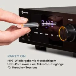 AMP-2 DG Stereo-Hifi-Verstärker 2x50W RMS BT/USB Opt. & Coax. Dig-In -Einrichtungsgeschäft 10035179 de 0005 logo