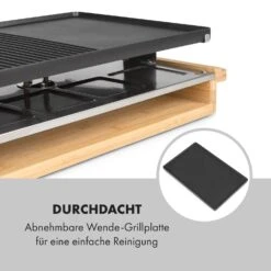Tournedo Raclette 1200W Aluminiumguss 8 Personen Holz-Dekor -Einrichtungsgeschäft 10035219 de 0007 logo