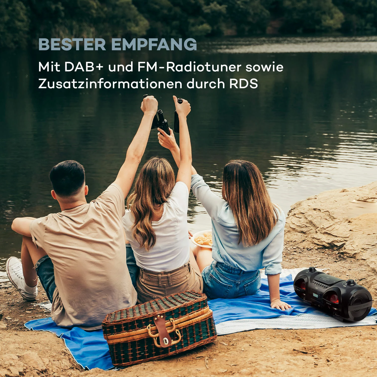 Soundblaster DAB Boombox Bluetooth CD/MP3/USB/AUX DAB+/UKW LED 50Wmax. 2 Soundblaster DAB Boombox Bluetooth CD/MP3/USB/AUX DAB+/UKW LED 50Wmax. – Bild 2